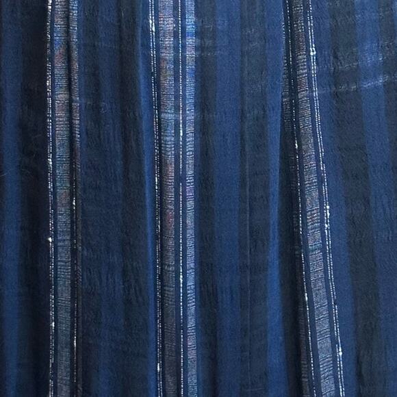 Bryan Emerson Blue & Black Lightweight Wool Blend Modest Maxi Skirt One Size S-L - Picture 11 of 11